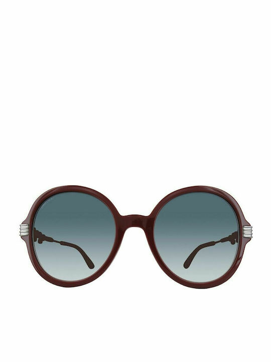 Jimmy Choo Women's Sunglasses with Burgundy Frame and Gray Lens Adria/G/S LHF/08