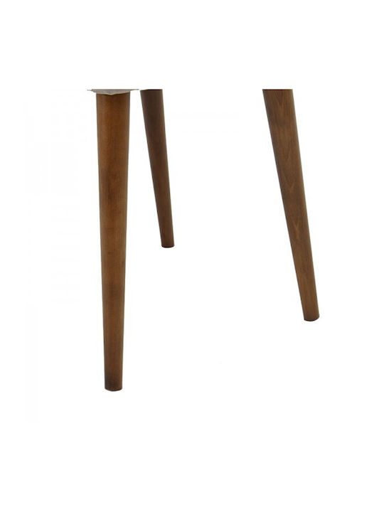 Adeline Столички Трапезария плюшени Beige / Antique Walnut 1бр 49x52x91бр