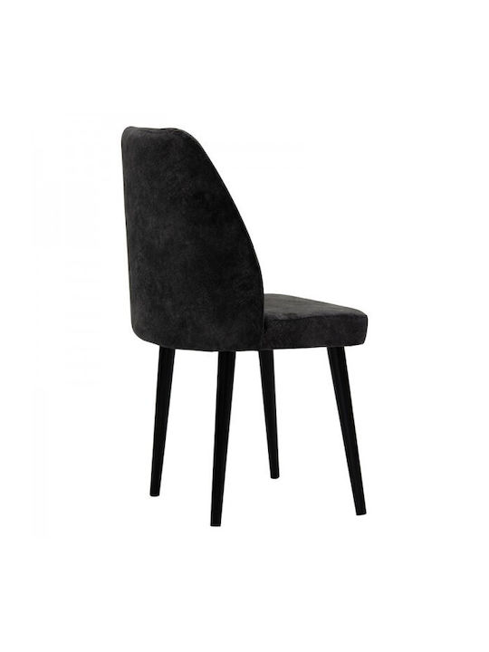 Adeline Столички Трапезария плюшени Anthracite / Antique Black 1бр 49x52x91бр