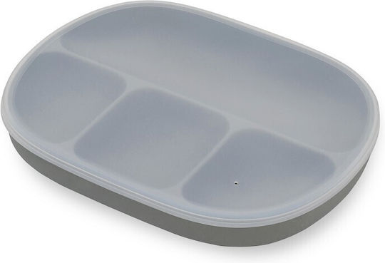 Interbaby Kinderteller aus Silikon Gray