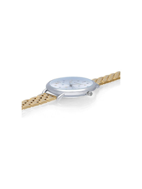 Radiant Watch with Gold Metal Bracelet