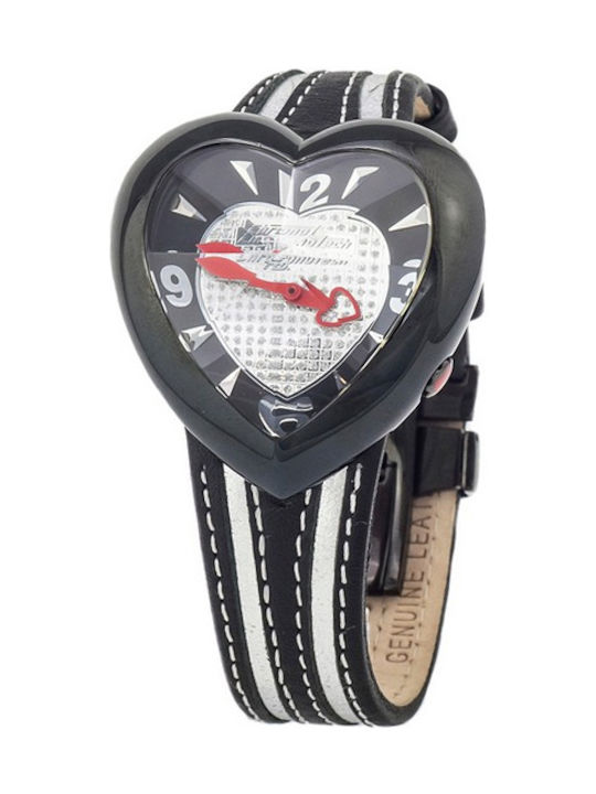 Chronotech Uhr mit Schwarz Lederarmband CT7688M-12
