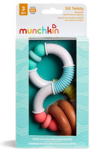 Munchkin Sili Twisty Μασητικός Κρίκος Οδοντοφυΐας Χωρίς BPA από Σιλικόνη για 3 m+