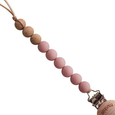 Mushie Chain Pacifier Eva with Beads made of Wood Powder