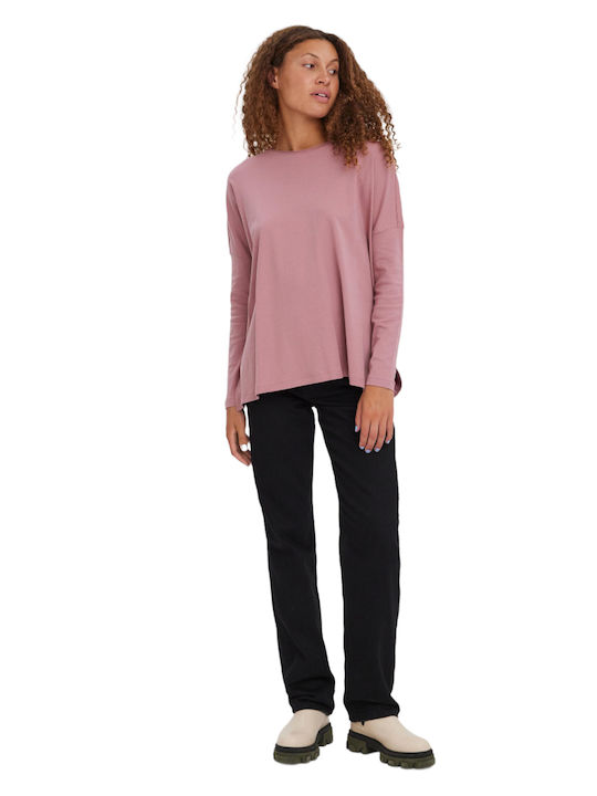 Vero Moda Women's Blouse Cotton Long Sleeve Nostalgia Rose