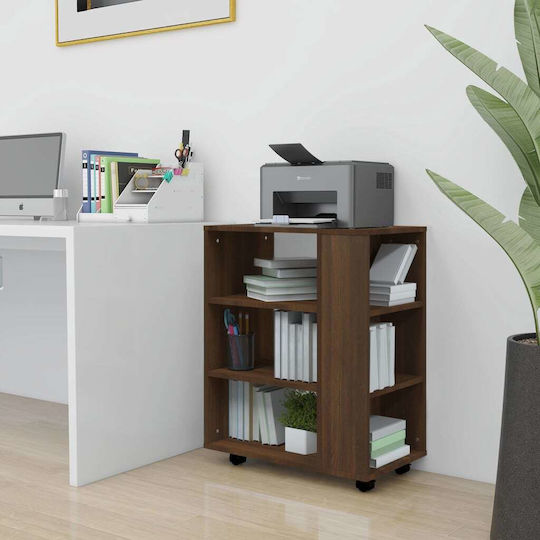 Cabinet de Birou cu roți Nucă 60x35x75cm