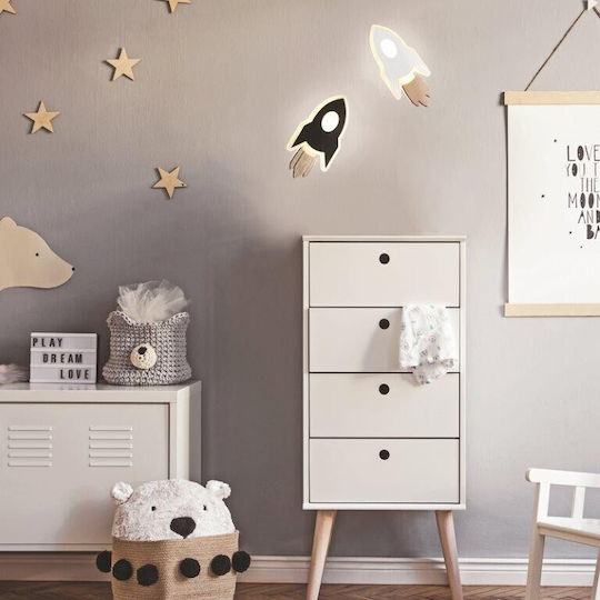 Aca Kinder Wandleuchte LED Nasa Blue