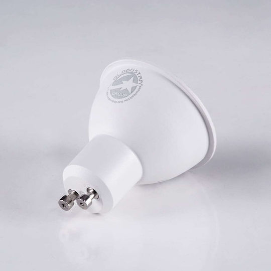 GloboStar LED крушка 7W 140mm за фасунга GU10 и форма MR16 Хладно бяло 770лм Димируем