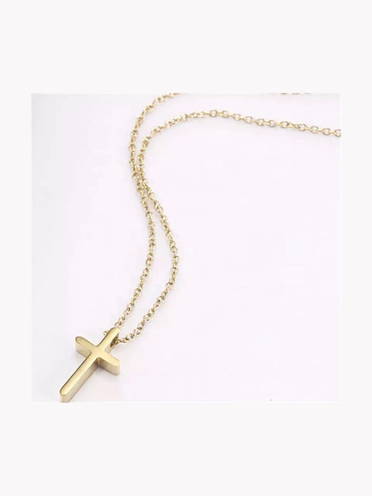 SOFI Women's Cross from Gold Plated Steel with Chain