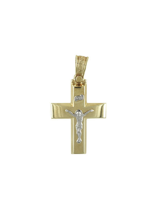 Triantos Men's Gold Cross 14K with the Crucified