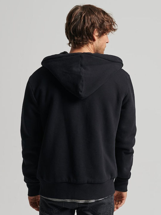 Sweatshirt Fleece with Hood Black