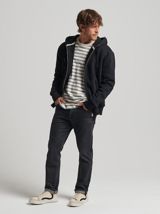 Sweatshirt Fleece with Hood Black