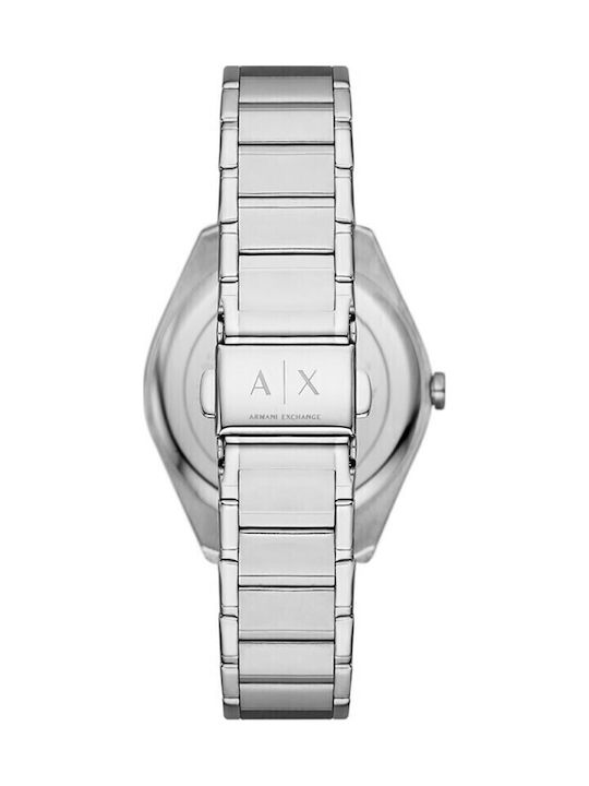 Armani Exchange Γυναικείο Ρολόι 38mm Χρονογράφος Μπαταρίας με Ασημί Μεταλλικό Μπρασελέ