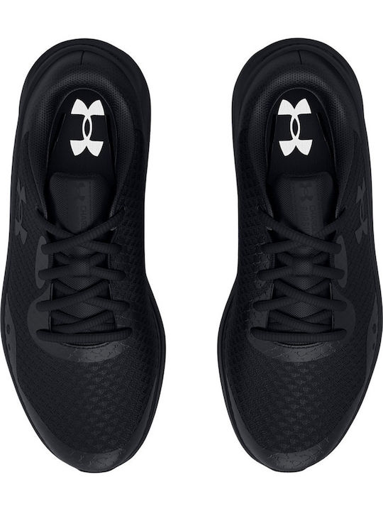 Charged Pursuit 3 Gs Kinder Sportschuhe Laufen mit Schnürsenkeln Schwarz