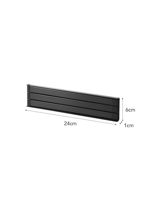 Yamazaki LBTYMZK2457 Schiene Badezimmer Dreifach Wandmontage Schrauben ​24x6cm Schwarz