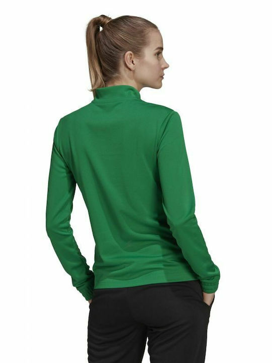 Adidas Women's Athletic Blouse Long Sleeve with Zipper Green