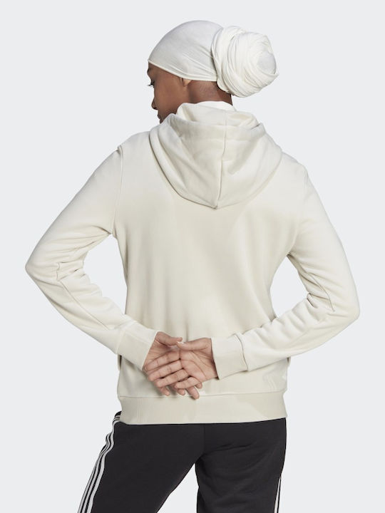 Adidas Loungewear Essentials Women's Hooded Fleece Sweatshirt Beige