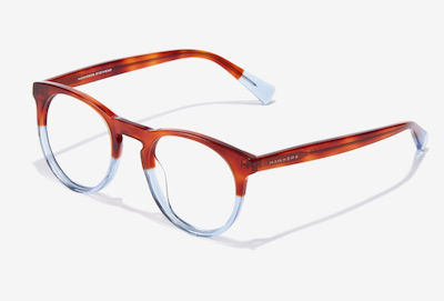 Hawkers Barolo RX Acetate Blue Light Blocking Glasses Brown Blue