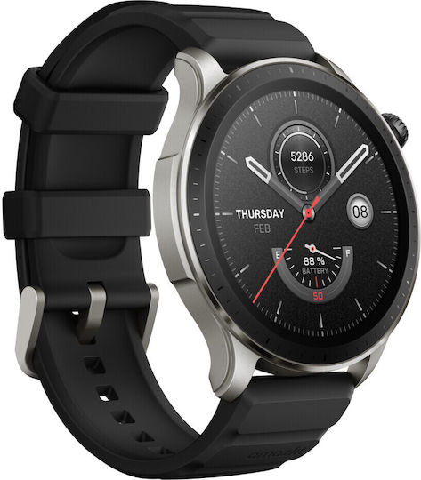 Amazfit GTR 4 46mm Waterproof Smartwatch with Heart Rate Monitor (Black)