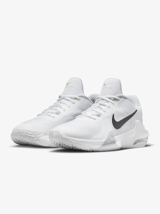 Nike Air Max Impact 4 Χαμηλά Μπασκετικά Παπούτσια White / Pure Platinum / Black