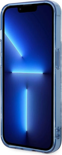 Guess Porcelain Collection Umschlag Rückseite Kunststoff Electro Cam TDJ / Blue (iPhone 14 Pro)