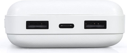 Lamtech LAM112129 Power Bank 20000mAh mit 2 USB-A Anschlüssen Weiß