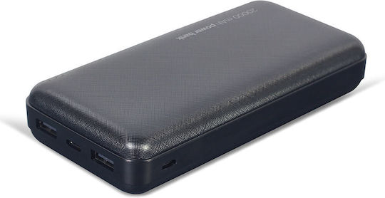 Lamtech LAM112112 Power Bank 20000mAh με 2 Θύρες USB-A Μαύρο
