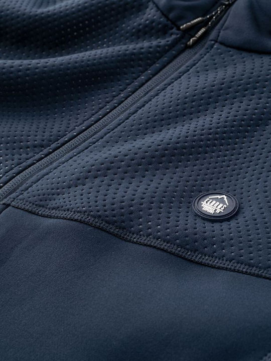 Lupot Men's Fleece Cardigan Navy Blue