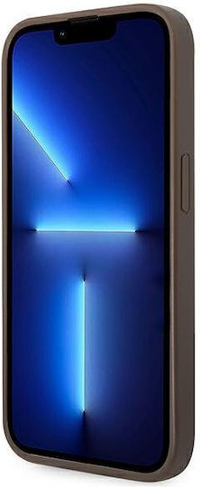Guess Umschlag Rückseite Kunststoff Braun (iPhone 14 Pro)