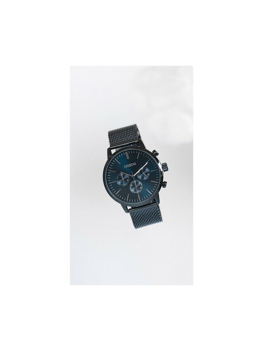 Oozoo Uhr Chronograph Batterie mit Schwarz Metallarmband