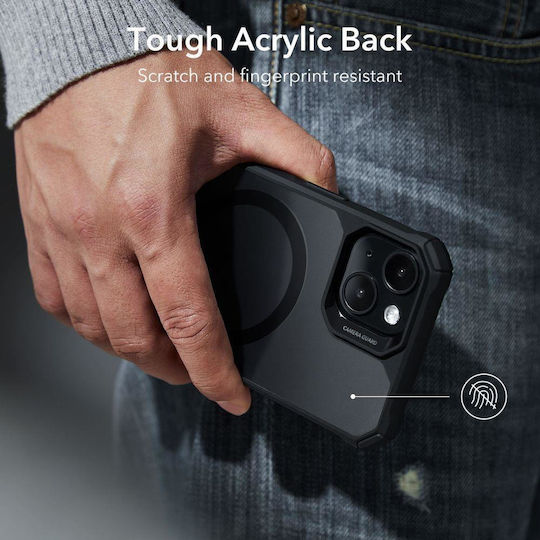 ESR Air Armor Halolock Magsafe Задна корица Пластмаса / Силикон Frosted Black (iPhone 14 Plus)