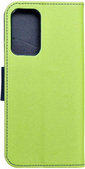Fancy Brieftasche Synthetisches Leder Lime / Navy (Galaxy A33 5G)