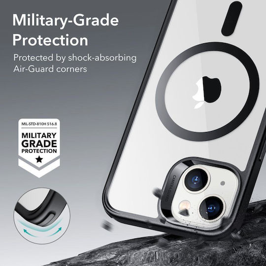ESR CH Halolock Magsafe Задна корица Силикон 0.5мм Clear/Black (iPhone 14 Plus)