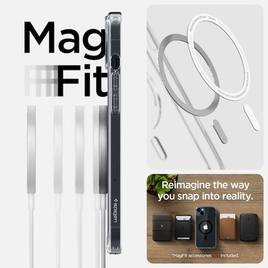 Spigen Ultra Hybrid MagFit Back Cover Plastic 2mm Black Transparent (iPhone 14)
