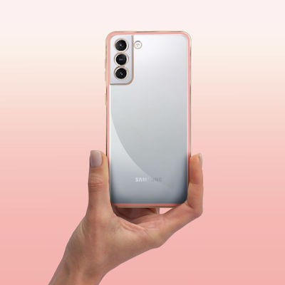 Forcell Lux Umschlag Rückseite Silikon Rosa (Galaxy A33 5G)