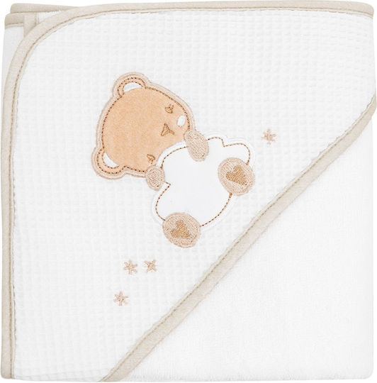 Kikka Boo Baby-Badetuch mit Kapuzen 90x90cm