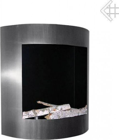 Kratki Rounded Tuv Wandmontiert Bioethanol Kamine Innenbereich Inox 77.9x26x81cm