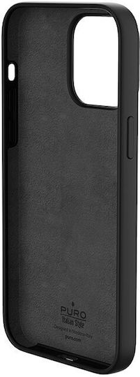 Puro Icon Back Cover Σιλικόνης Μαύρο (iPhone 14 Pro)