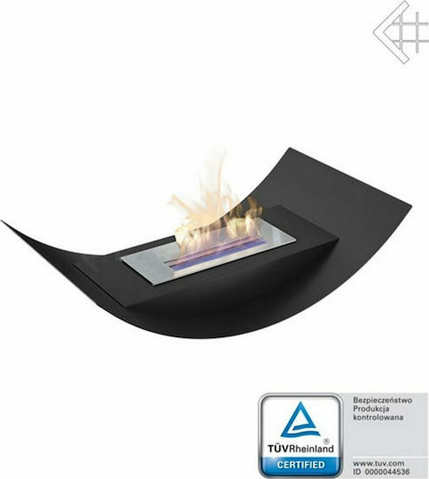 Kratki Biomisa Mini Tuv Indoor Desktop Bioethanol Fireplace Black 47x25x13cm