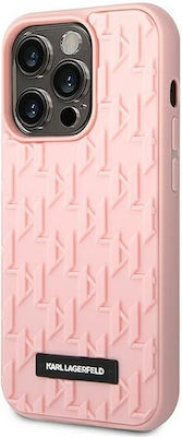 Karl Lagerfeld 3D Monogram Silicone Back Cover Pink (iPhone 14 Pro)