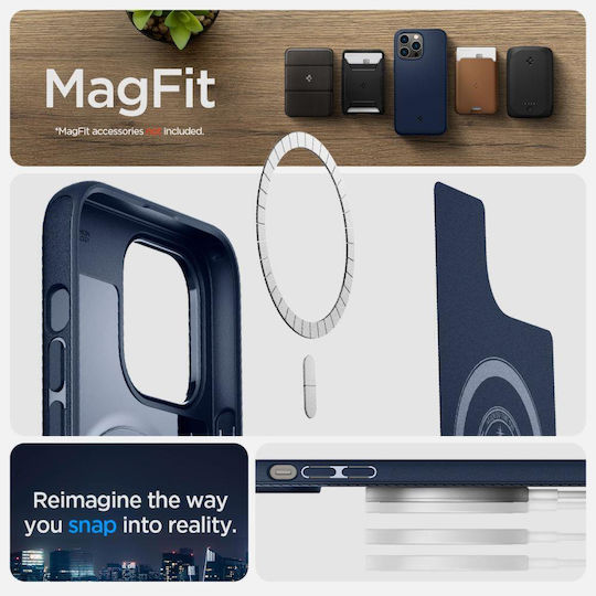 Spigen Mag Armor Back Cover Silicon Albastru marin (iPhone 14 Pro Max)