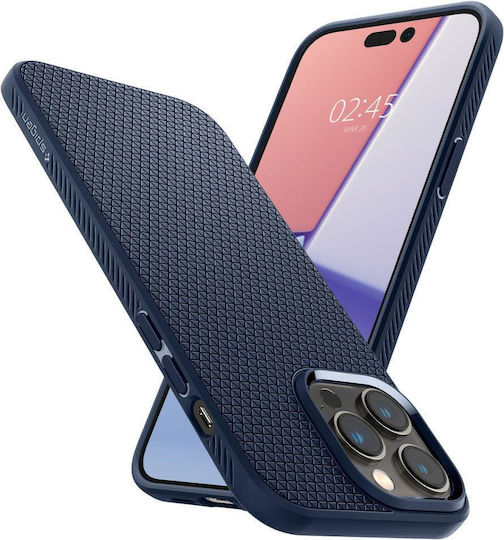 Spigen Liquid Air Umschlag Rückseite Silikon Marineblau (iPhone 14 Pro)