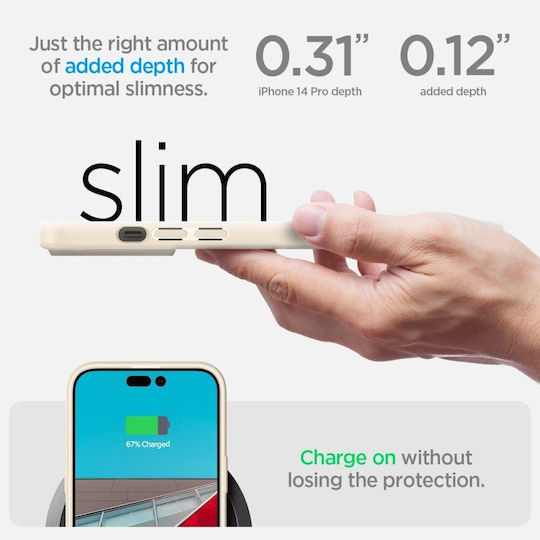 Spigen Ultra Hybrid Back Cover Plastic Sand Beige (iPhone 14 Pro)