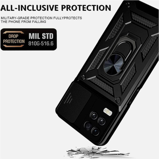 Bodycell Armor Slide Back Cover Πλαστικό Μαύρο (Realme 8/8 Pro)