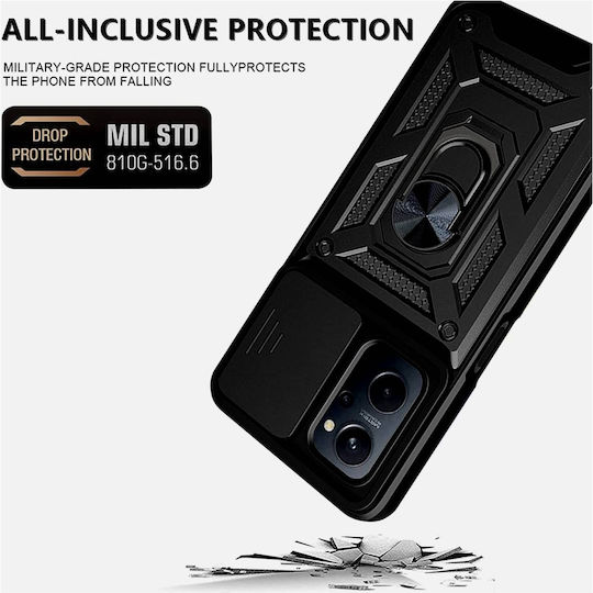 Bodycell Armor Slide Umschlag Rückseite Kunststoff Schwarz (Realme 9i)