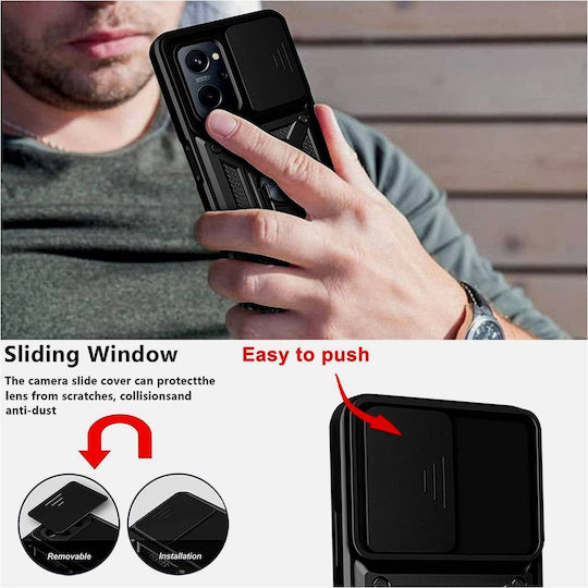 Bodycell Armor Slide Umschlag Rückseite Kunststoff Schwarz (Realme 9i)