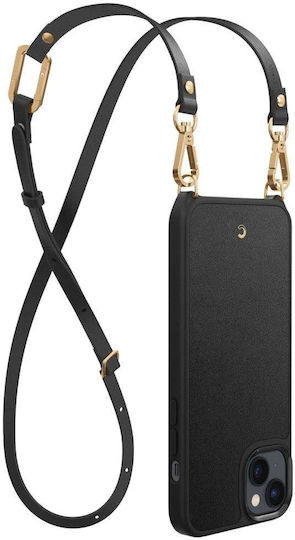 Spigen Cyrill Classic Charm Mag Задна Корица Силикон с Каишка Черен iPhone 14