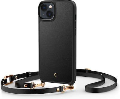 Spigen Cyrill Classic Charm Mag Silicone Back Cover with Strap Black (iPhone 14)