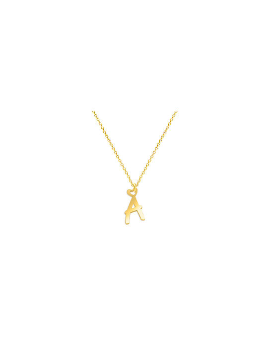 Mertzios.gr Necklace Monogram from Gold 9 K K203RK