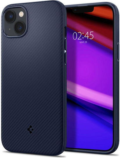 Spigen Mag Armor Umschlag Rückseite Silikon Marineblau (iPhone 14 Plus)